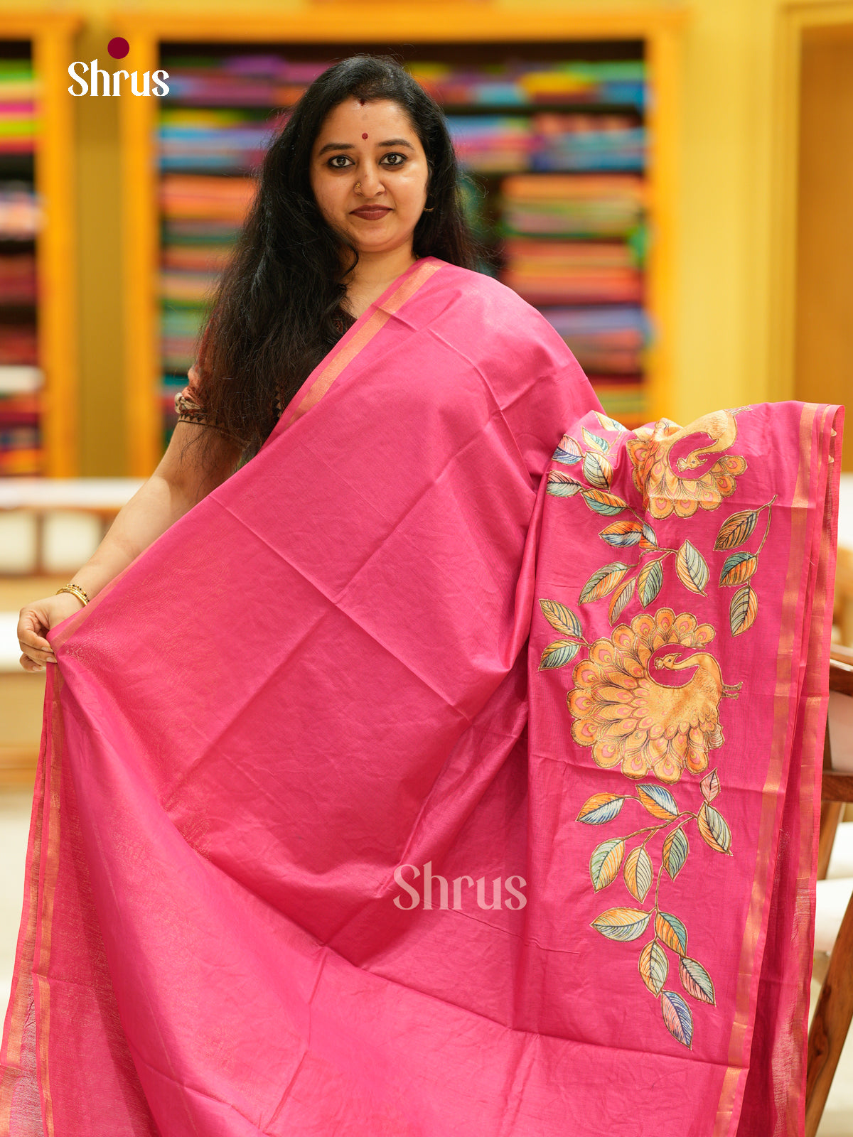 Kalamkari Applique Saree - EGS13099