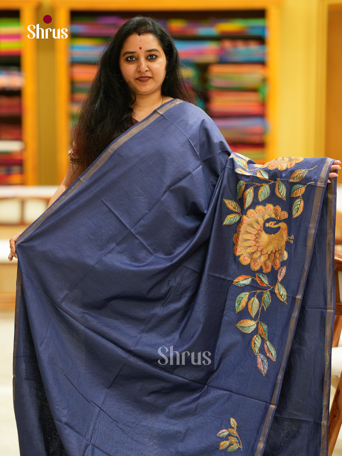Kalamkari Applique Saree - EGS13100