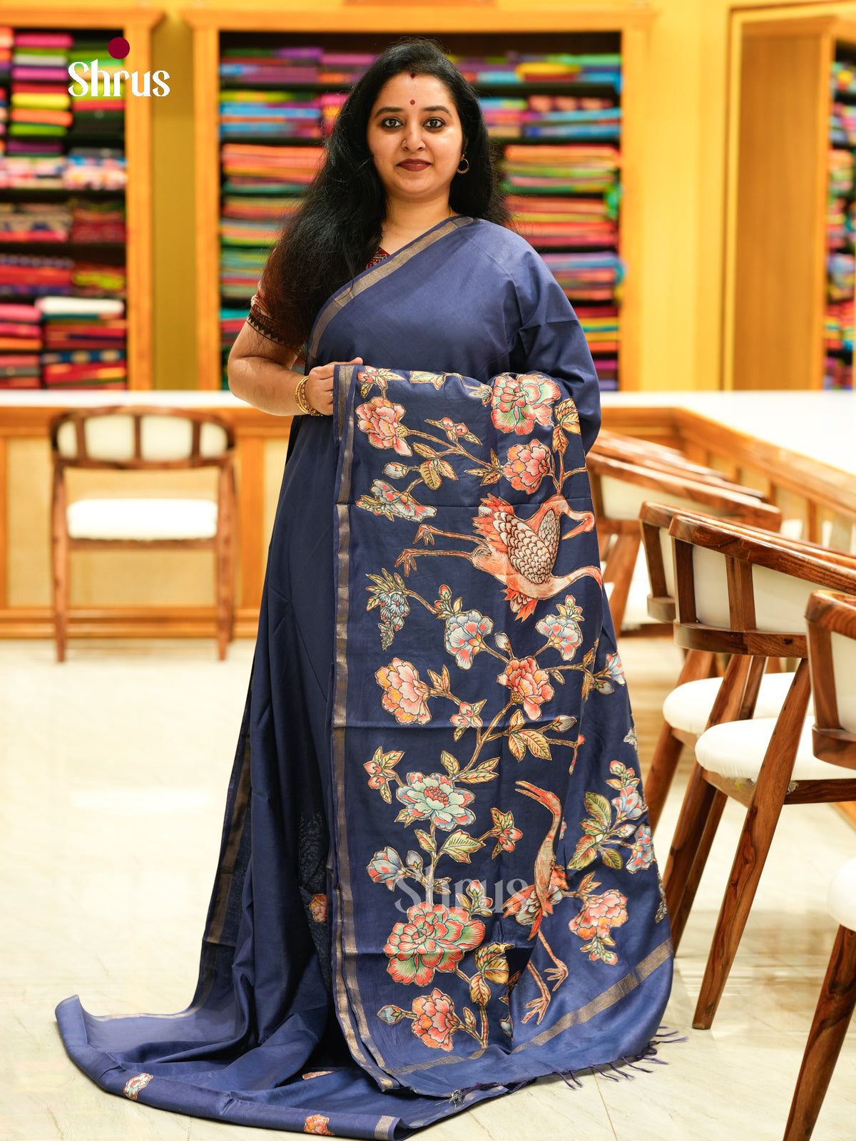 Kalamkari Applique Saree - EGS13104
