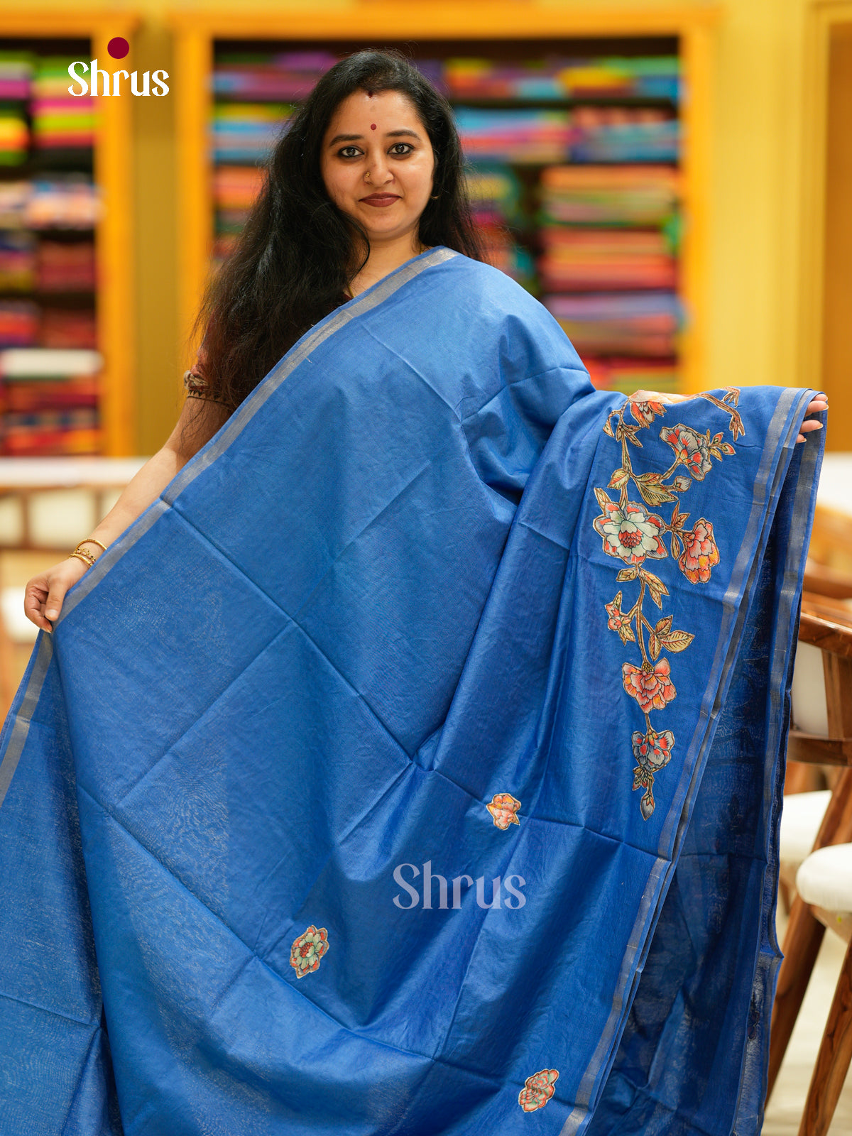 Kalamkari Applique Saree - EGS13105