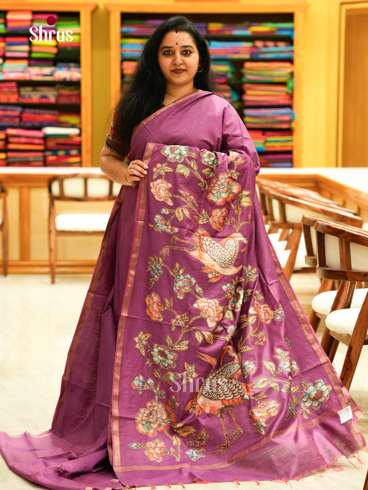 Kalamkari Applique Saree - EGS13106