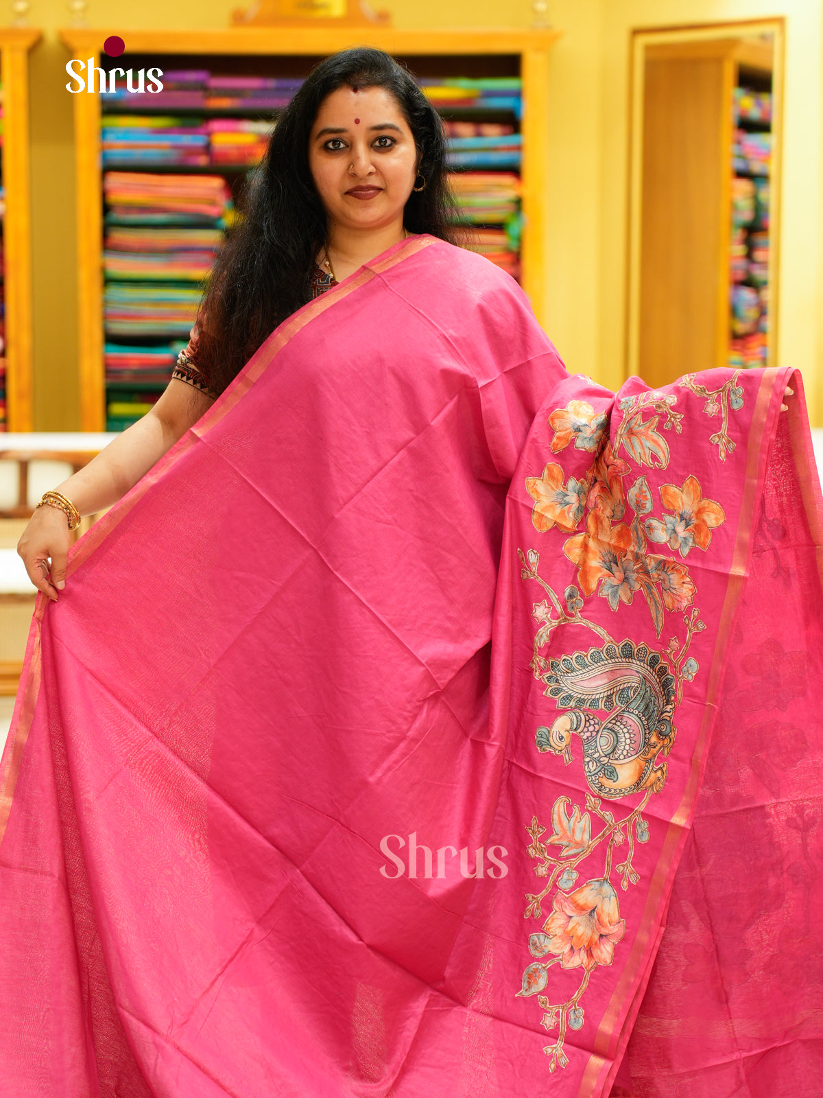 Kalamkari Applique Saree - EGS13119