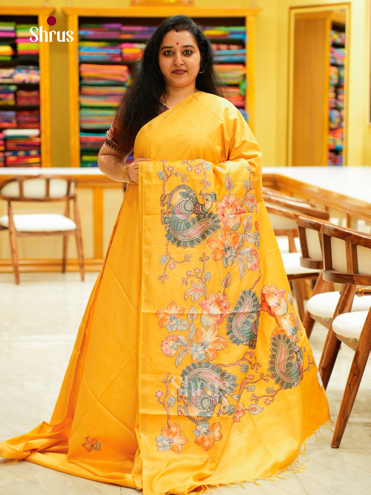 Kalamkari Applique Saree - EGS13120