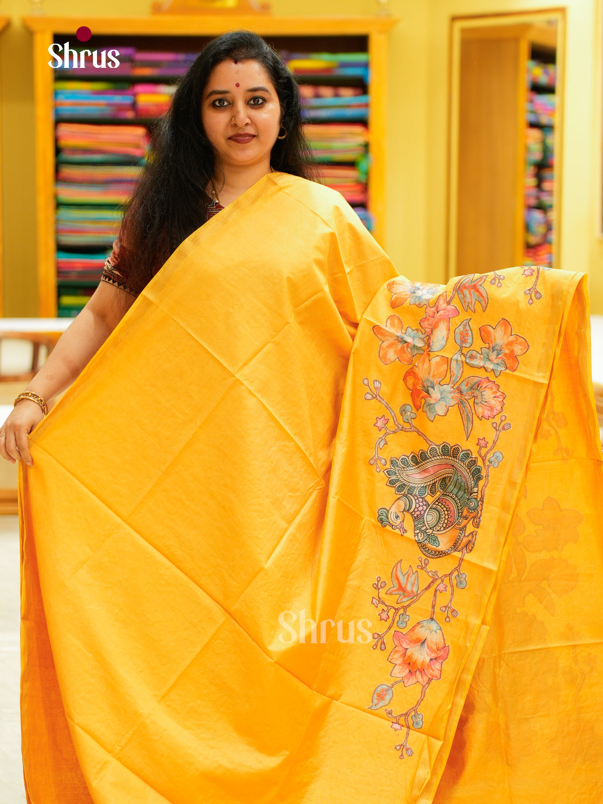 Kalamkari Applique Saree - EGS13120