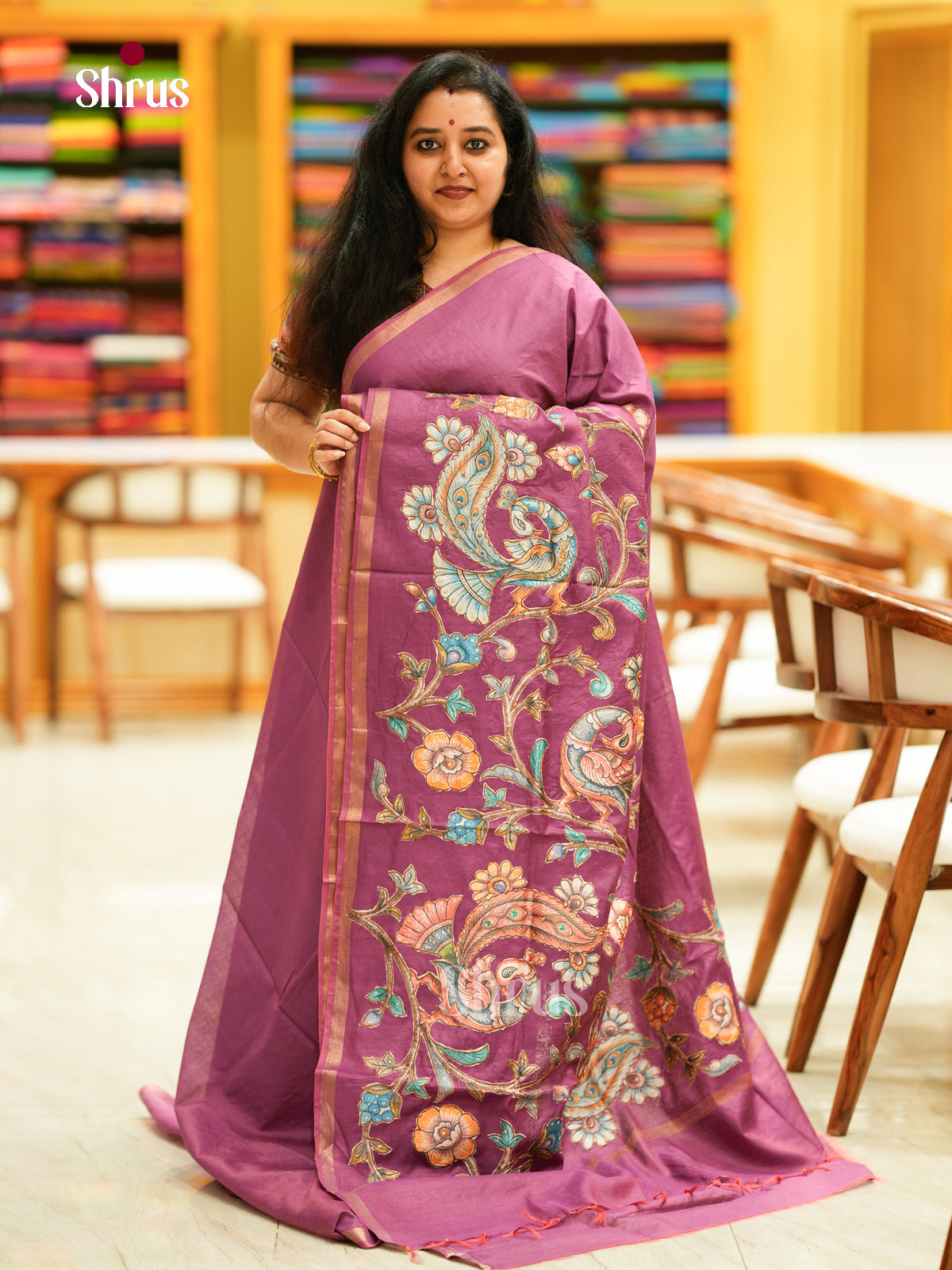 Kalamkari Applique Saree - EGS13126