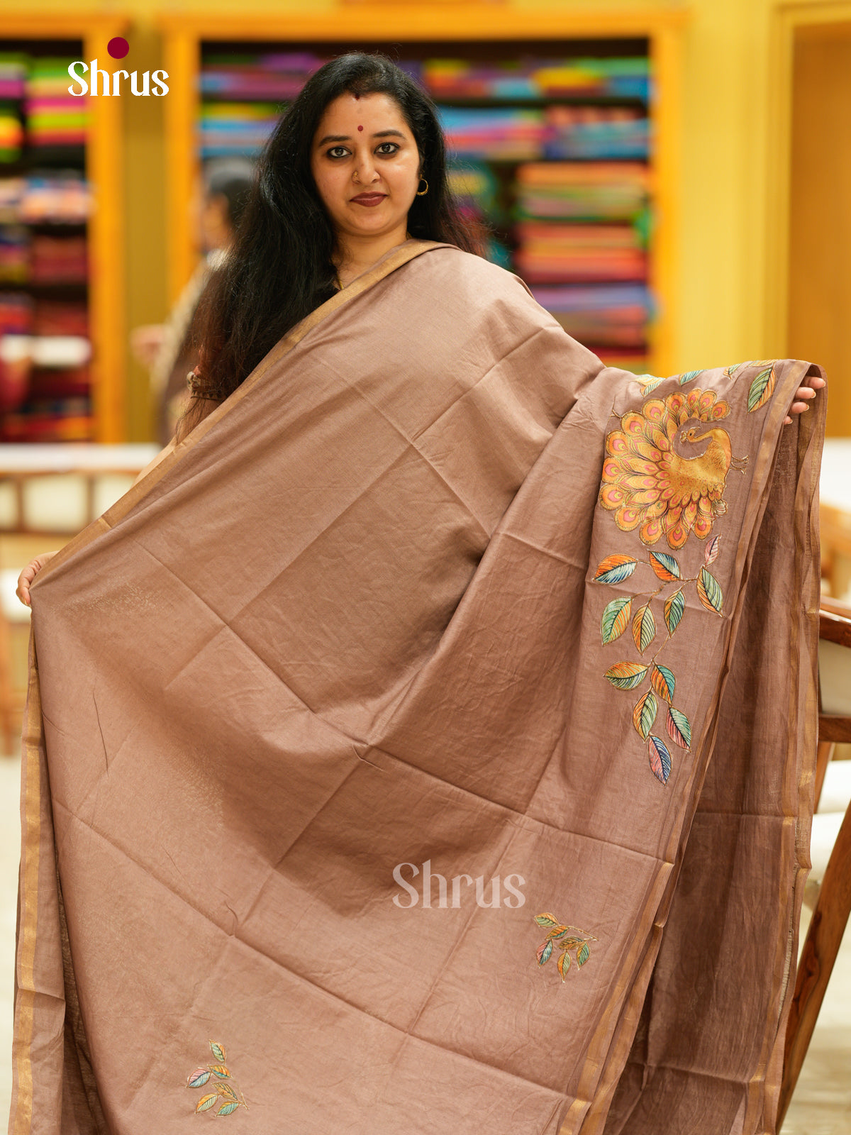 Kalamkari Applique Saree - EGS13132