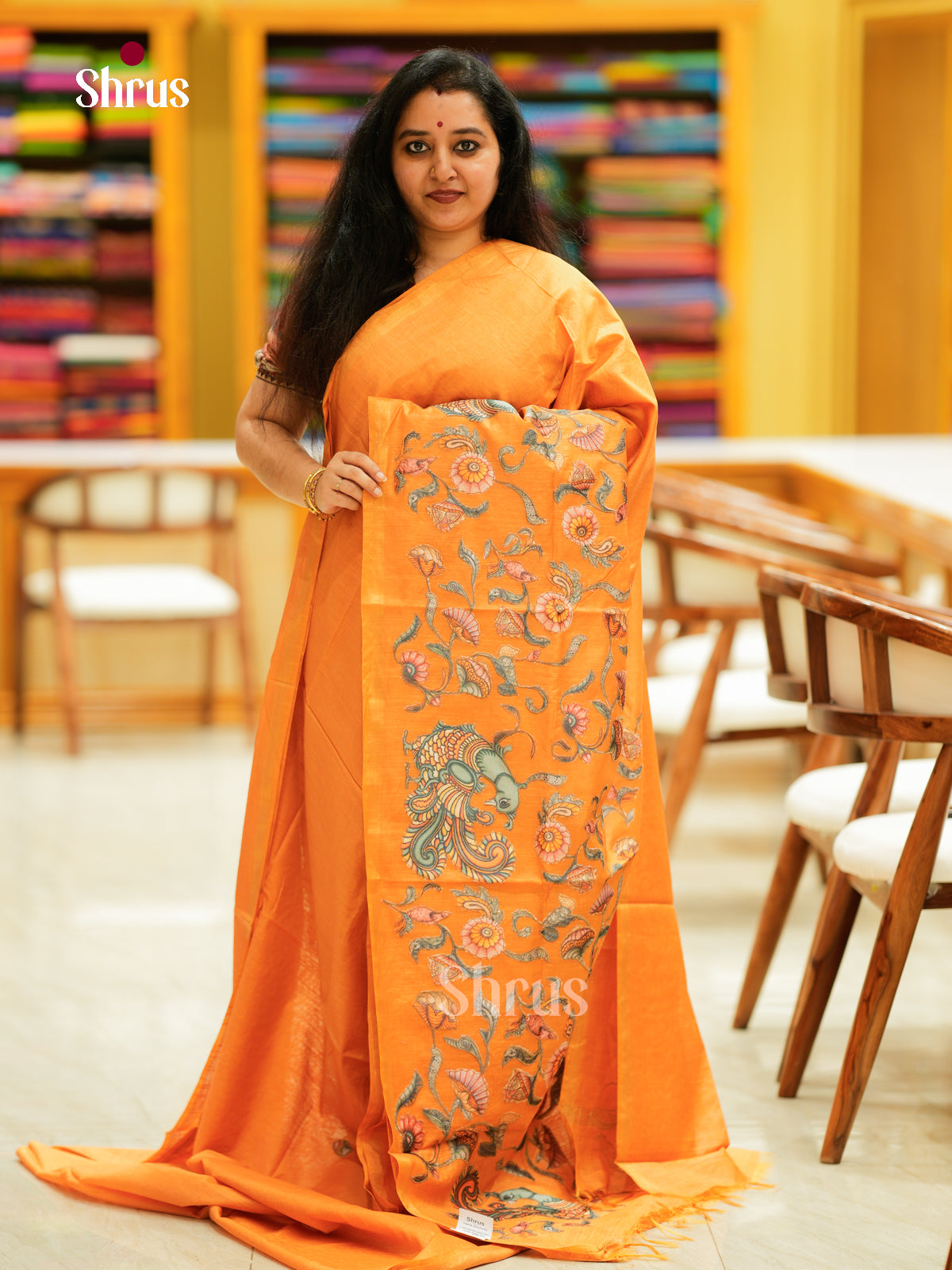 Kalamkari Applique Saree - EGS13133