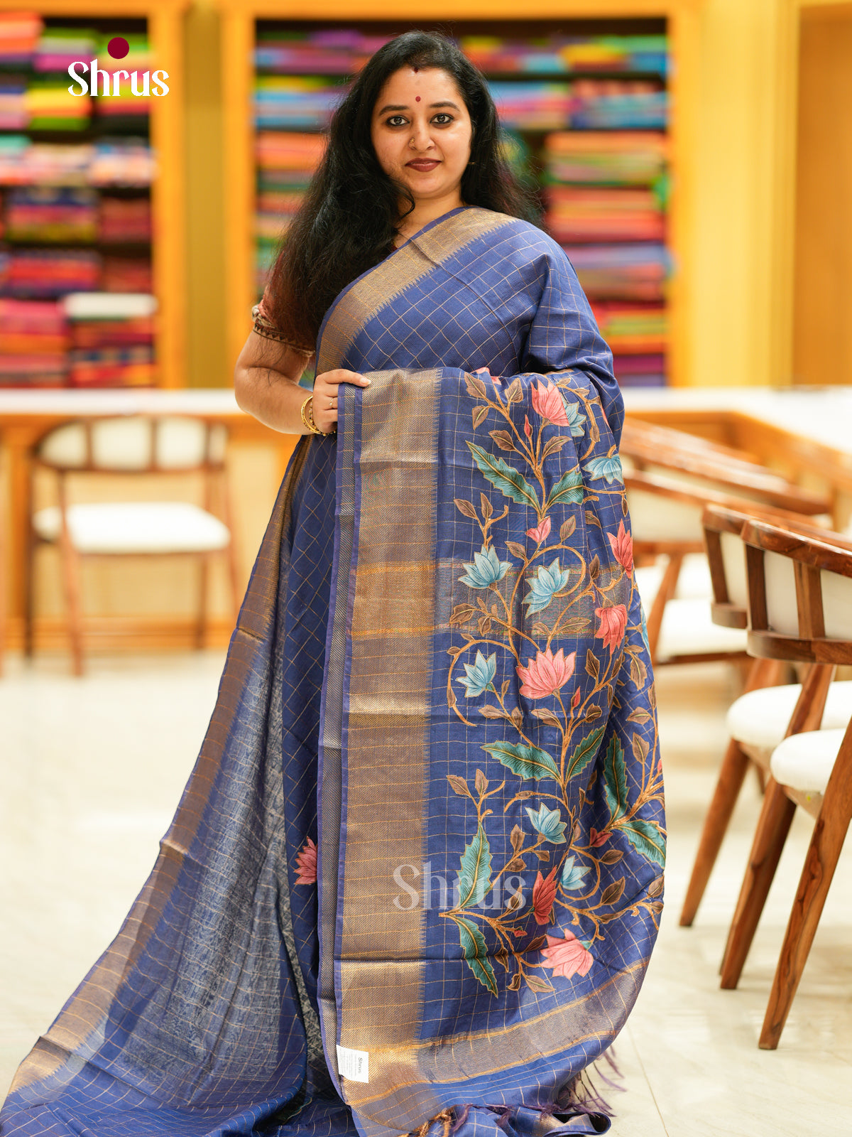 Kalamkari Applique Saree - EGS13155