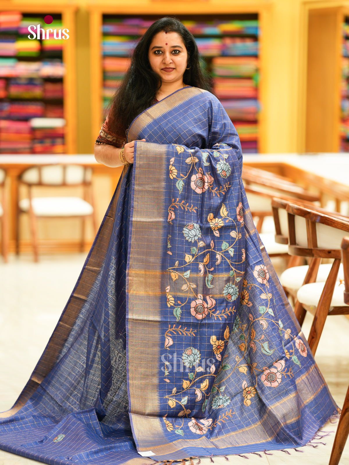 Kalamkari Applique Saree - EGS13161