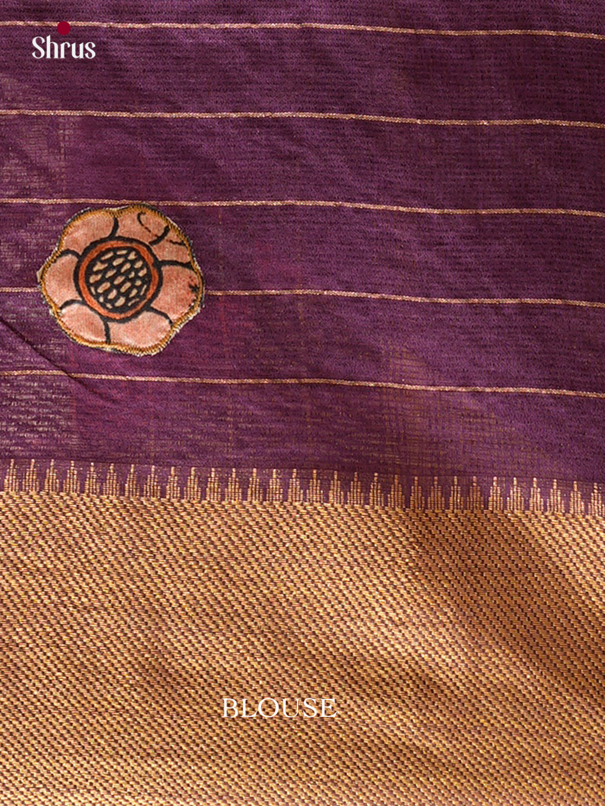 Kalamkari Applique Saree - EGS13163