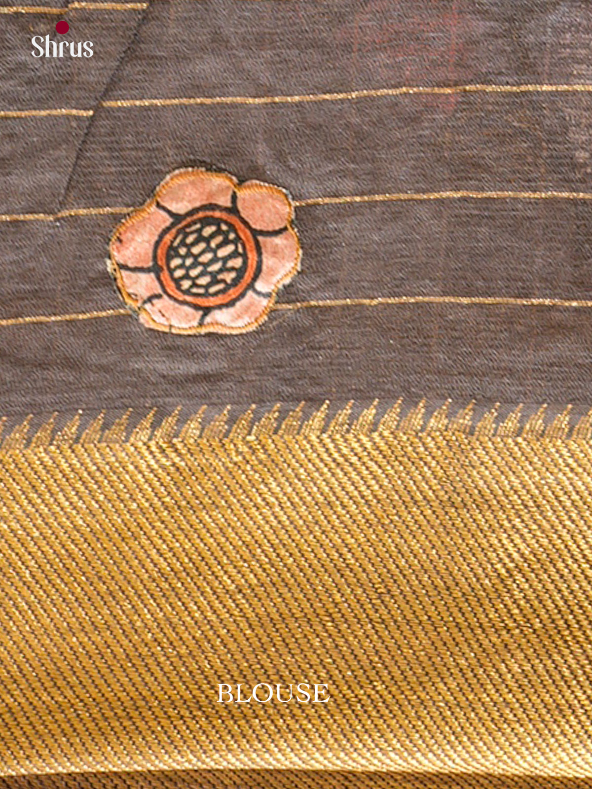 Kalamkari Applique Saree - EGS13166