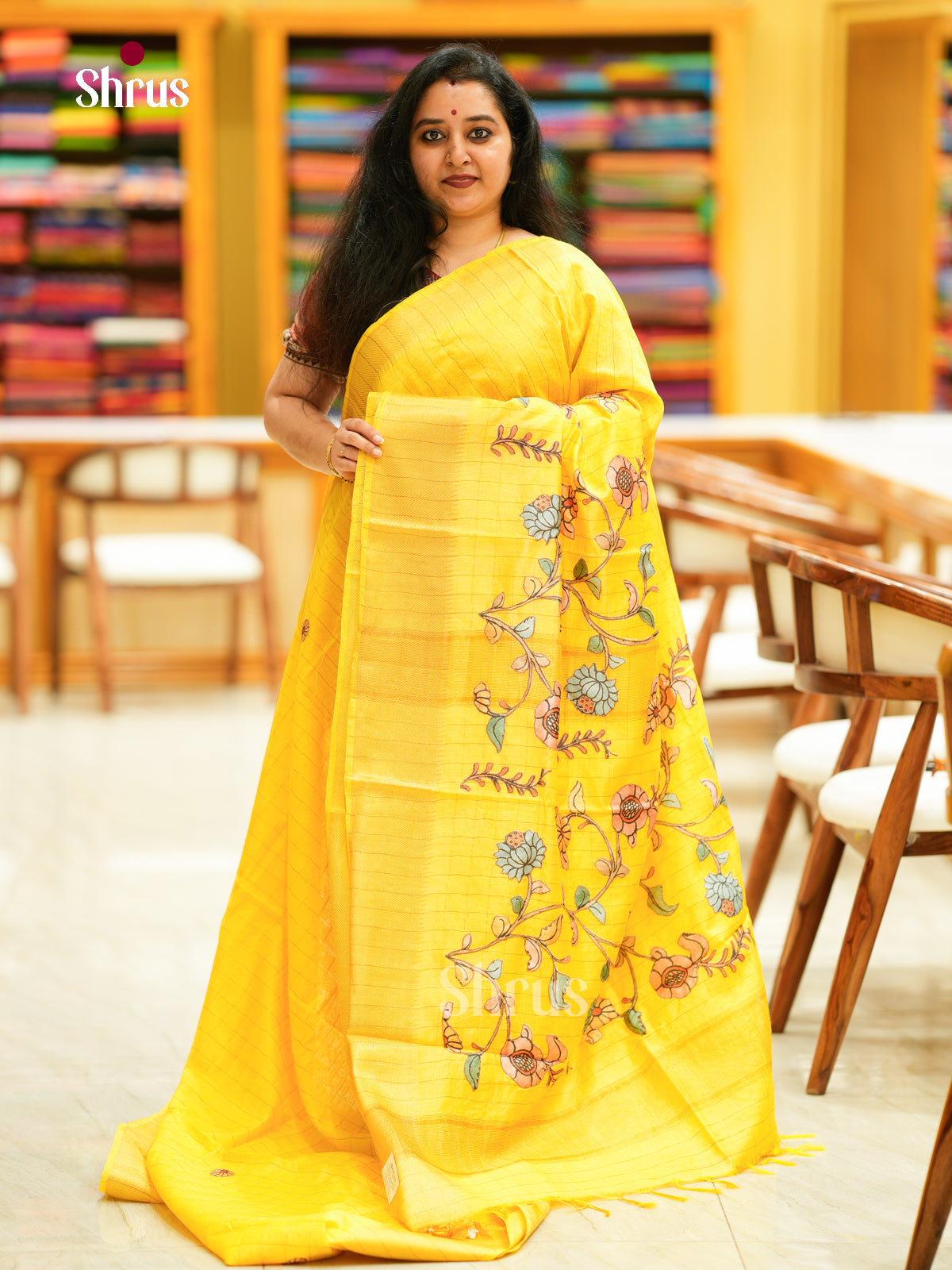 Kalamkari Applique Saree - EGS13167