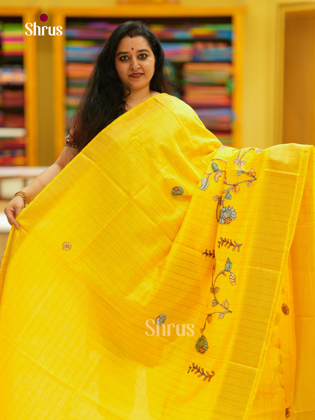 Kalamkari Applique Saree - EGS13167