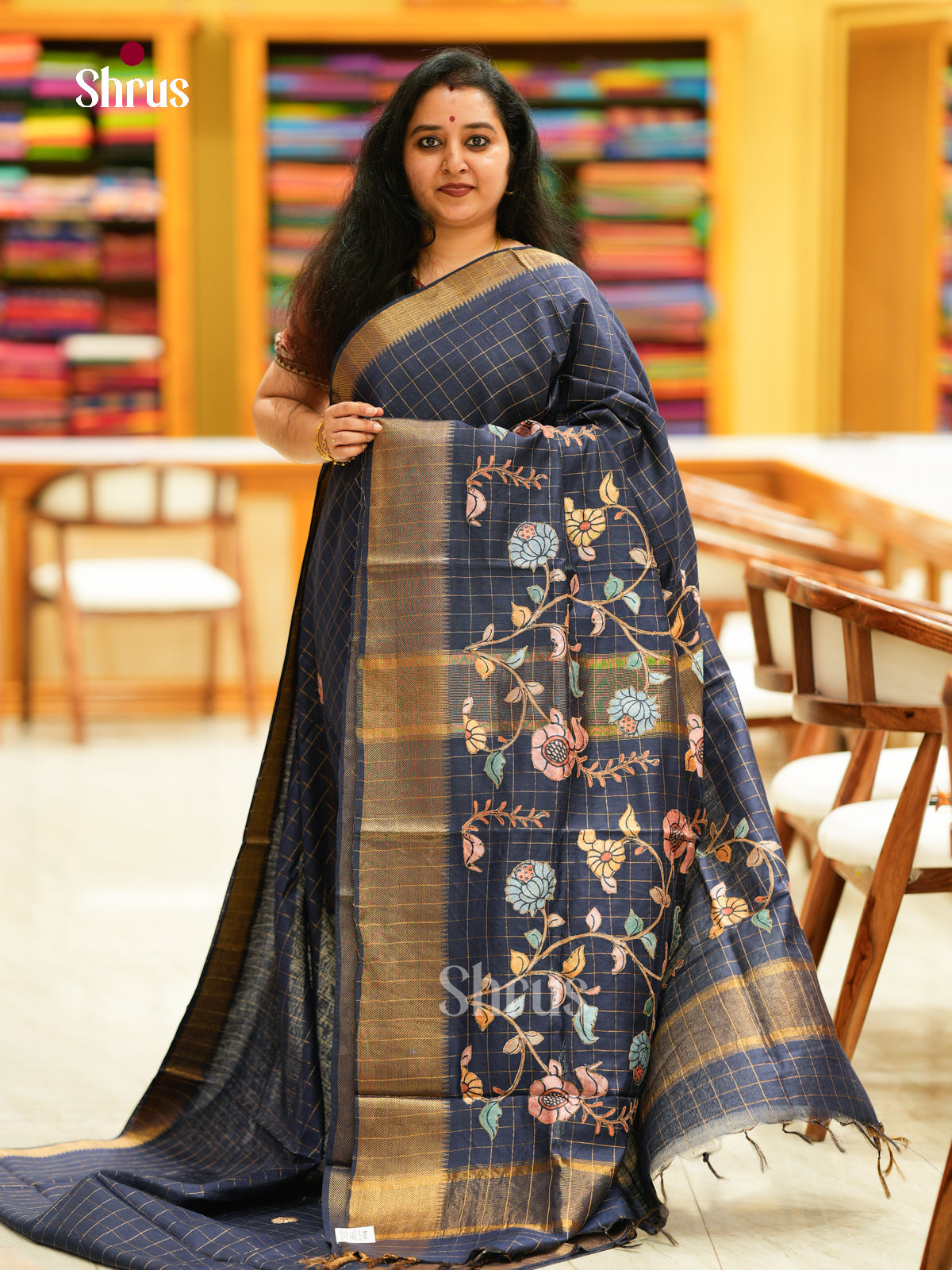 Kalamkari Applique Saree - EGS13168