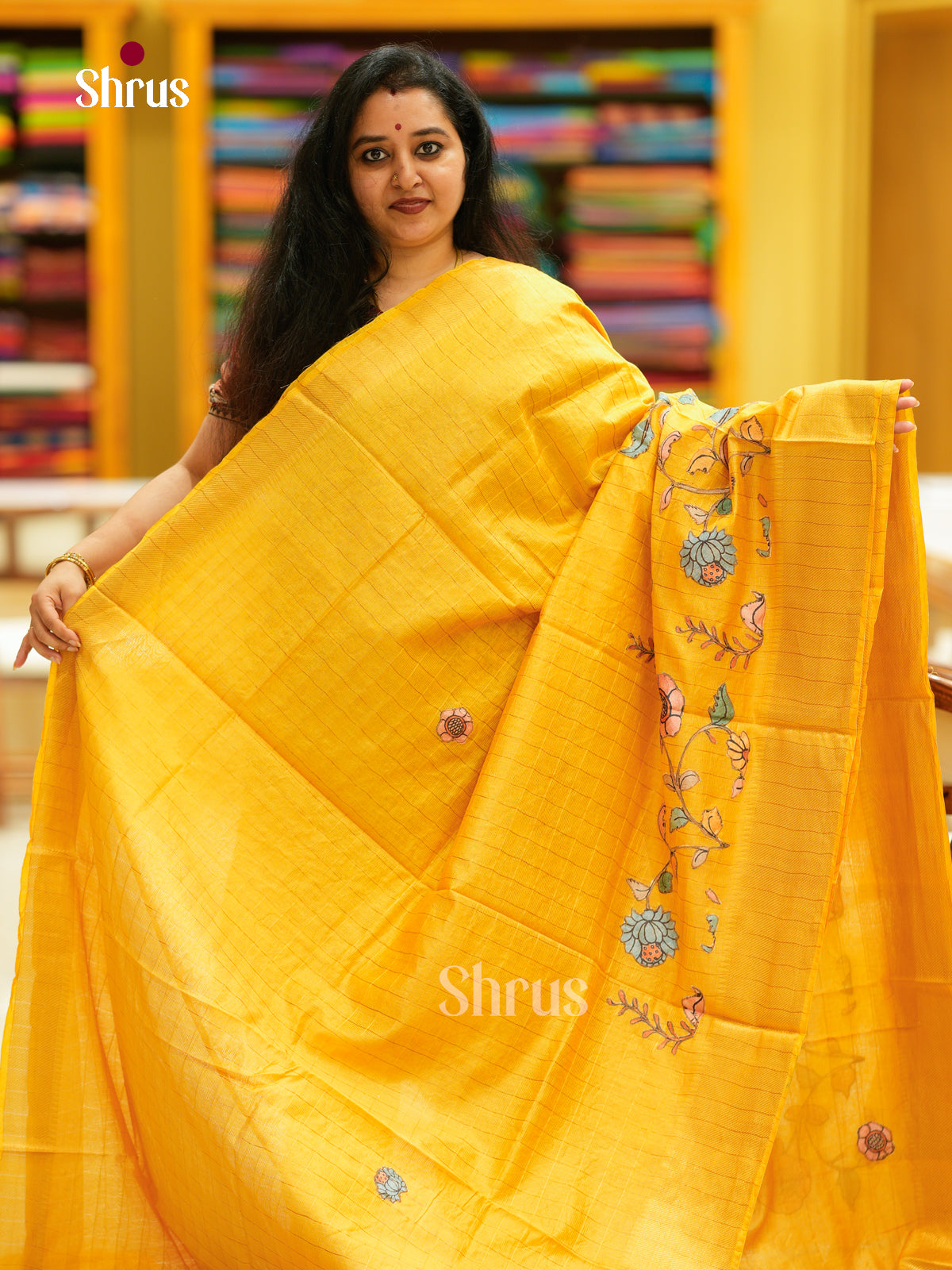 Kalamkari Applique Saree - EGS13170