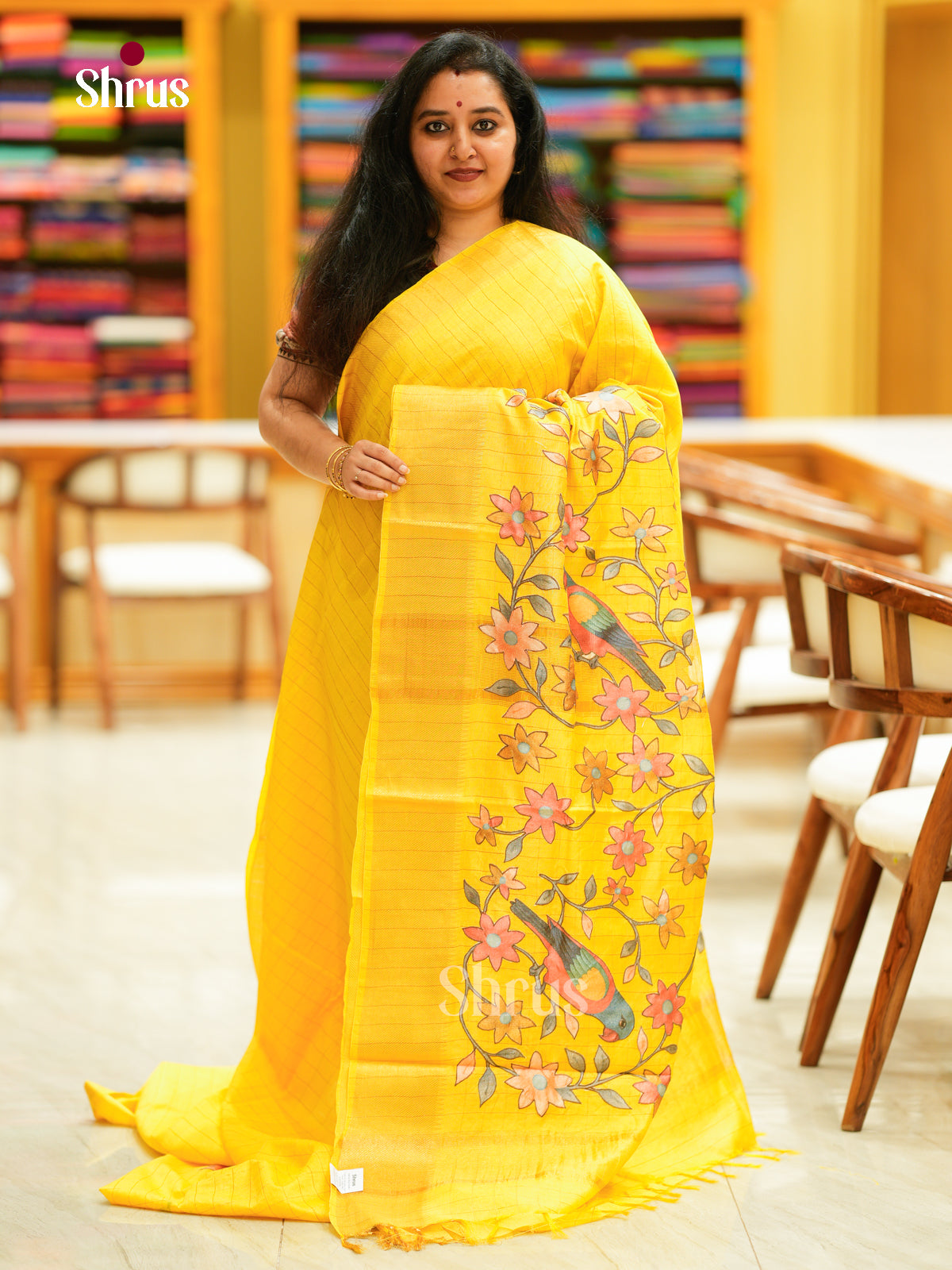Kalamkari Applique Saree - EGS13172