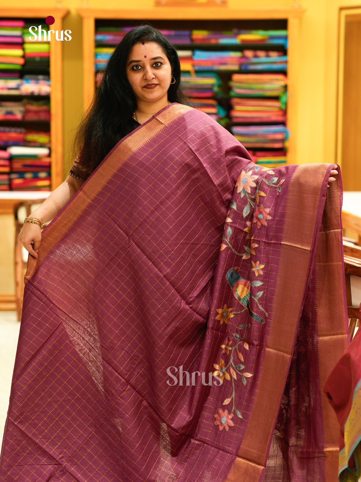 Kalamkari Applique Saree - EGS13173