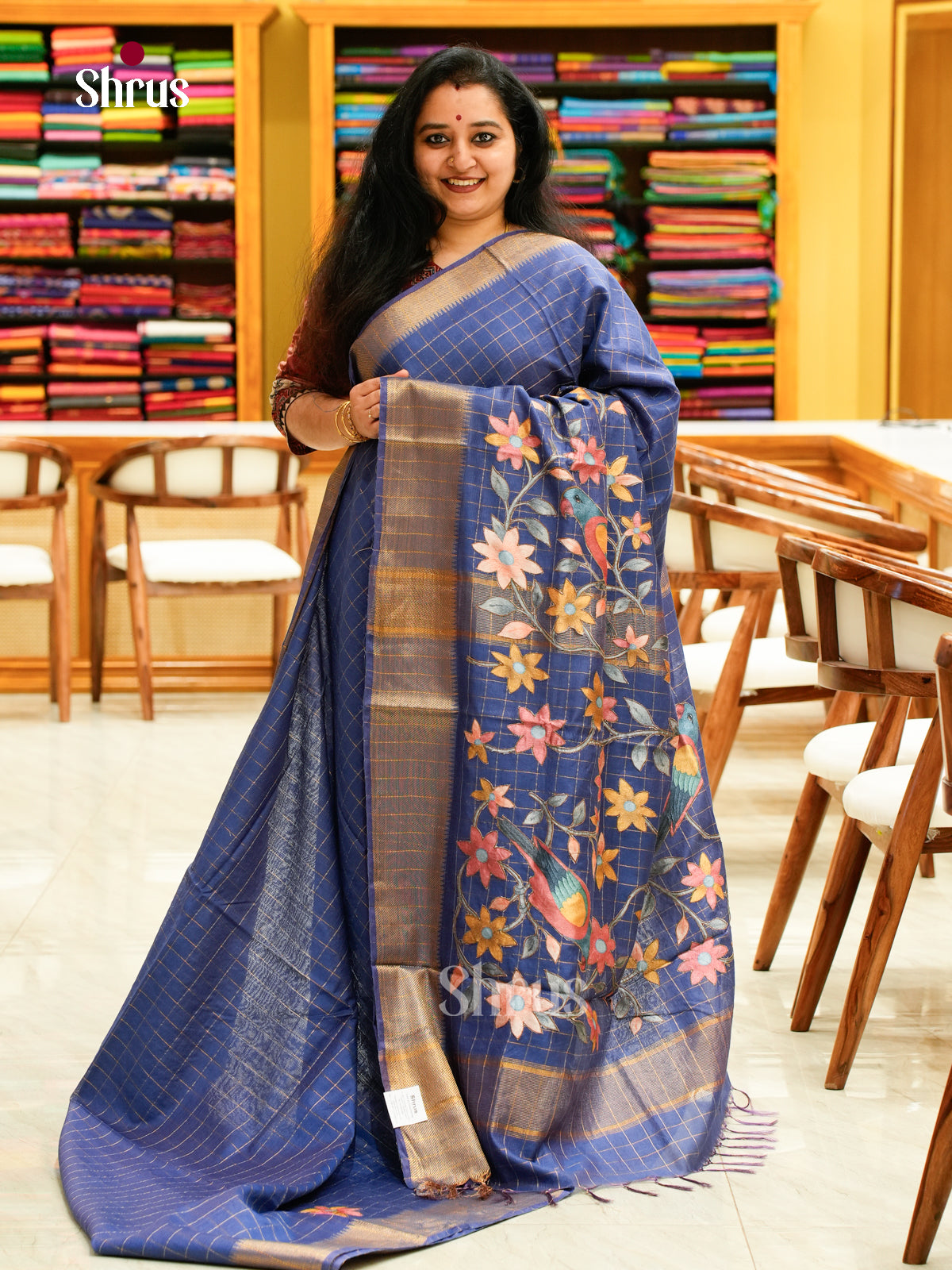Kalamkari Applique Saree - EGS13175