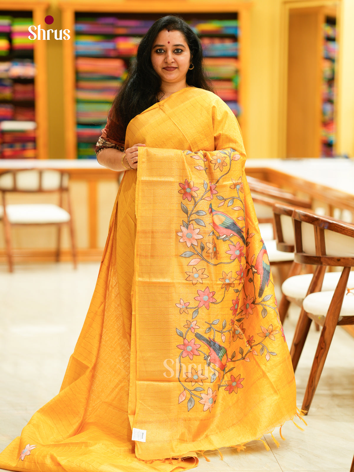 Kalamkari Applique Saree - EGS13180