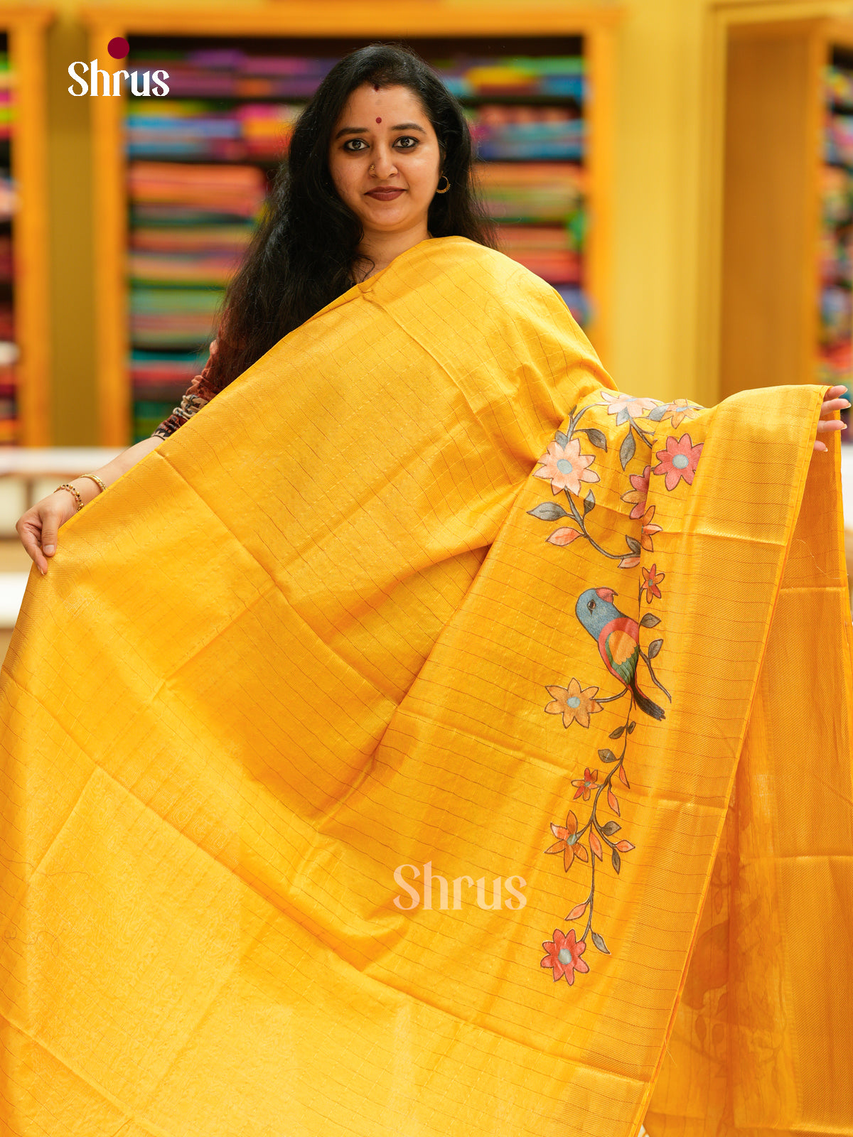 Kalamkari Applique Saree - EGS13180