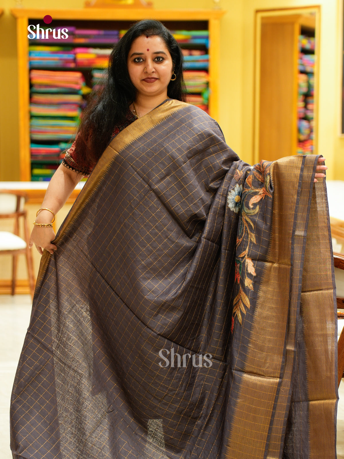 Kalamkari Applique Saree - EGS13181