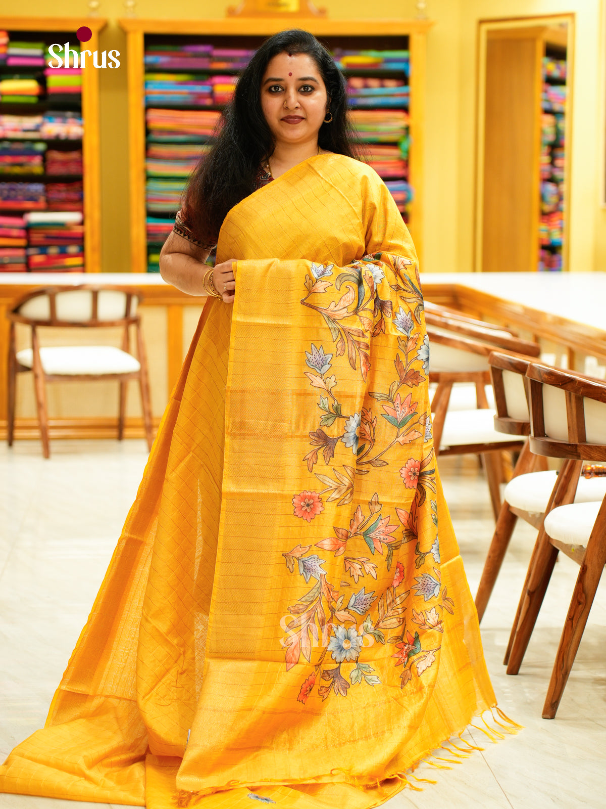 Kalamkari Applique Saree - EGS13182