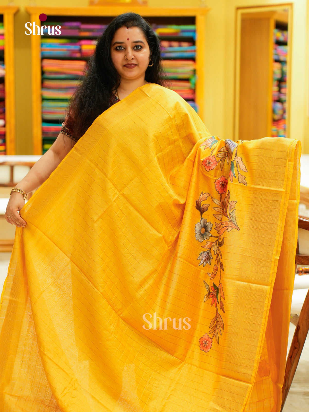 Kalamkari Applique Saree - EGS13182