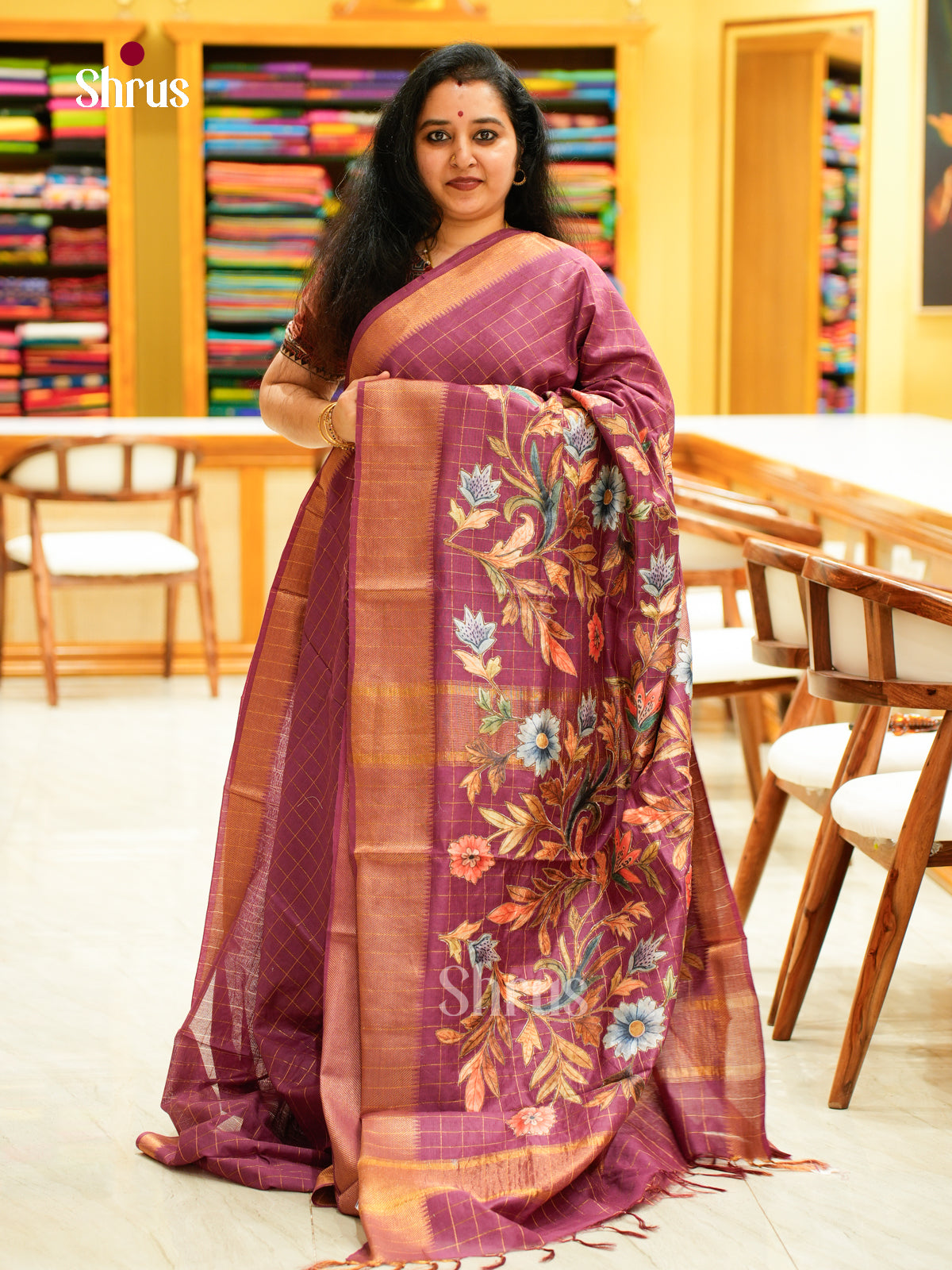 Kalamkari Applique Saree - EGS13184