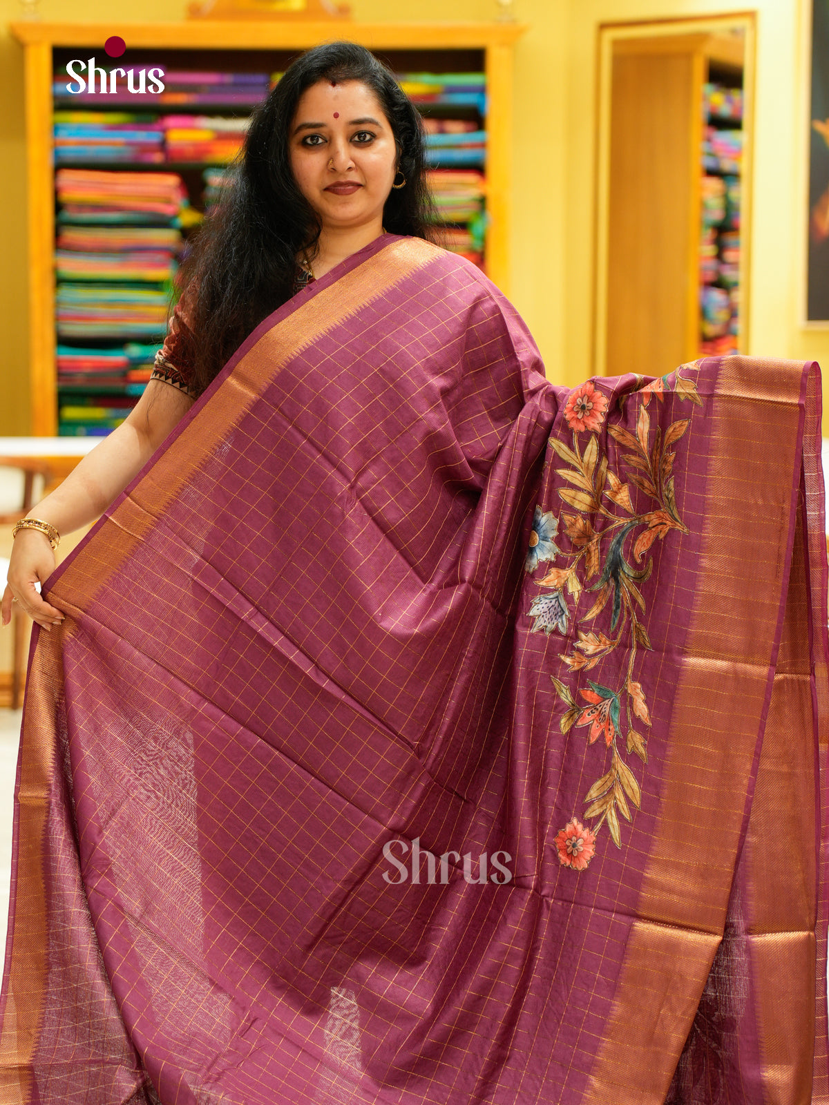 Kalamkari Applique Saree - EGS13184