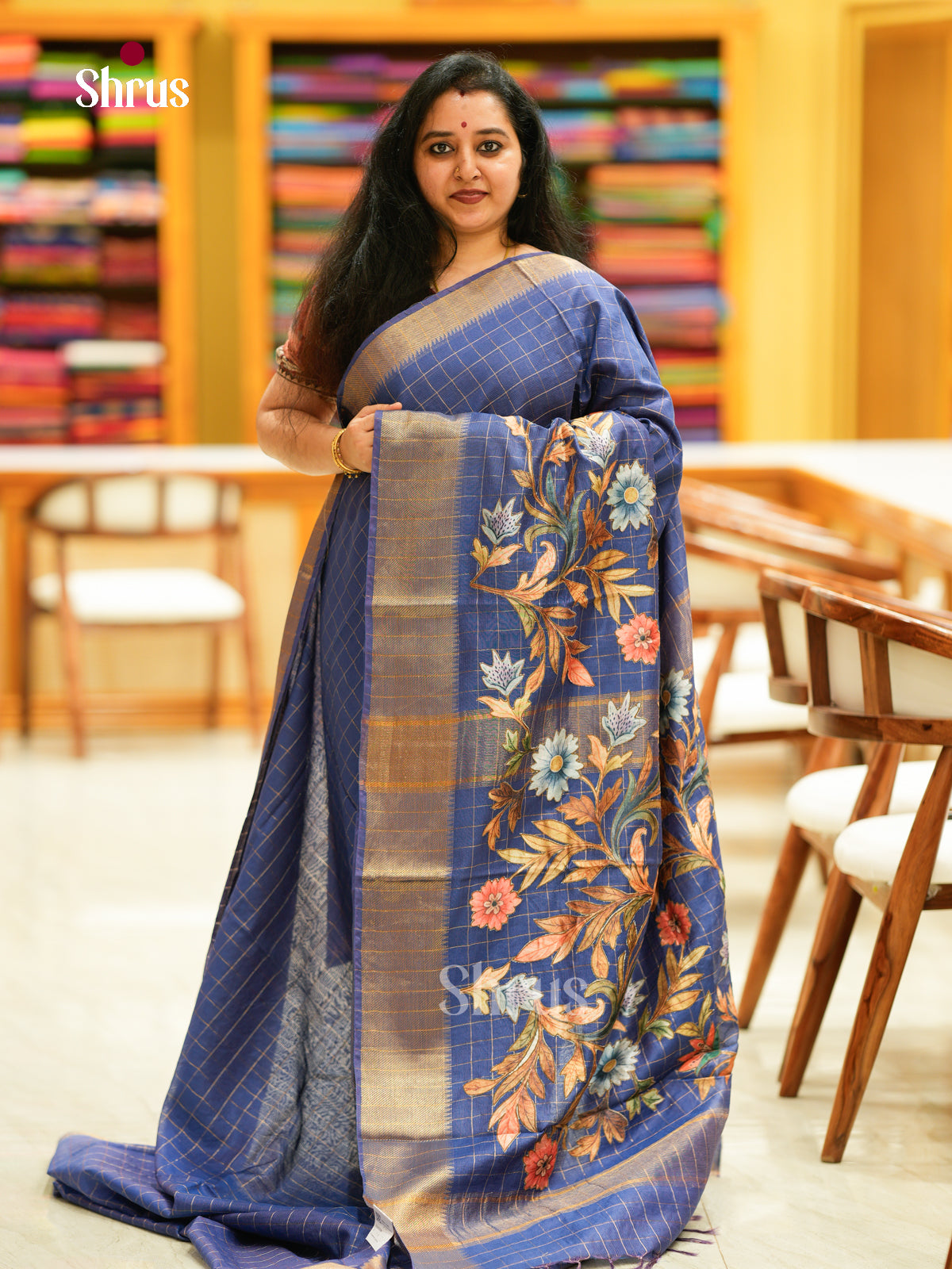 Kalamkari Applique Saree - EGS13186