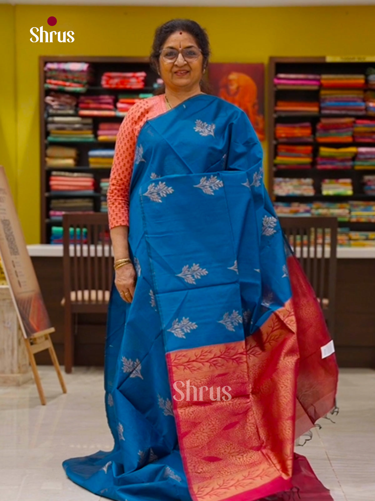 Semi Silkcotton Saree - EGS17026 - Shop on Shrus.com