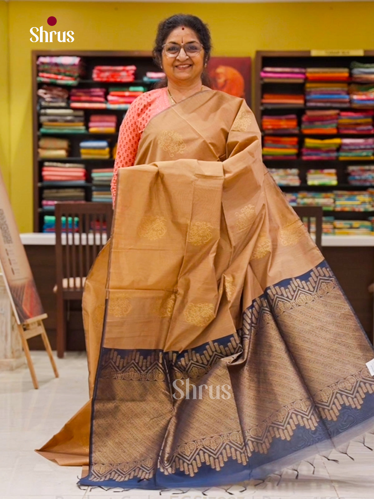 Semi Silkcotton Saree - EGS17027 - Shop on Shrus.com