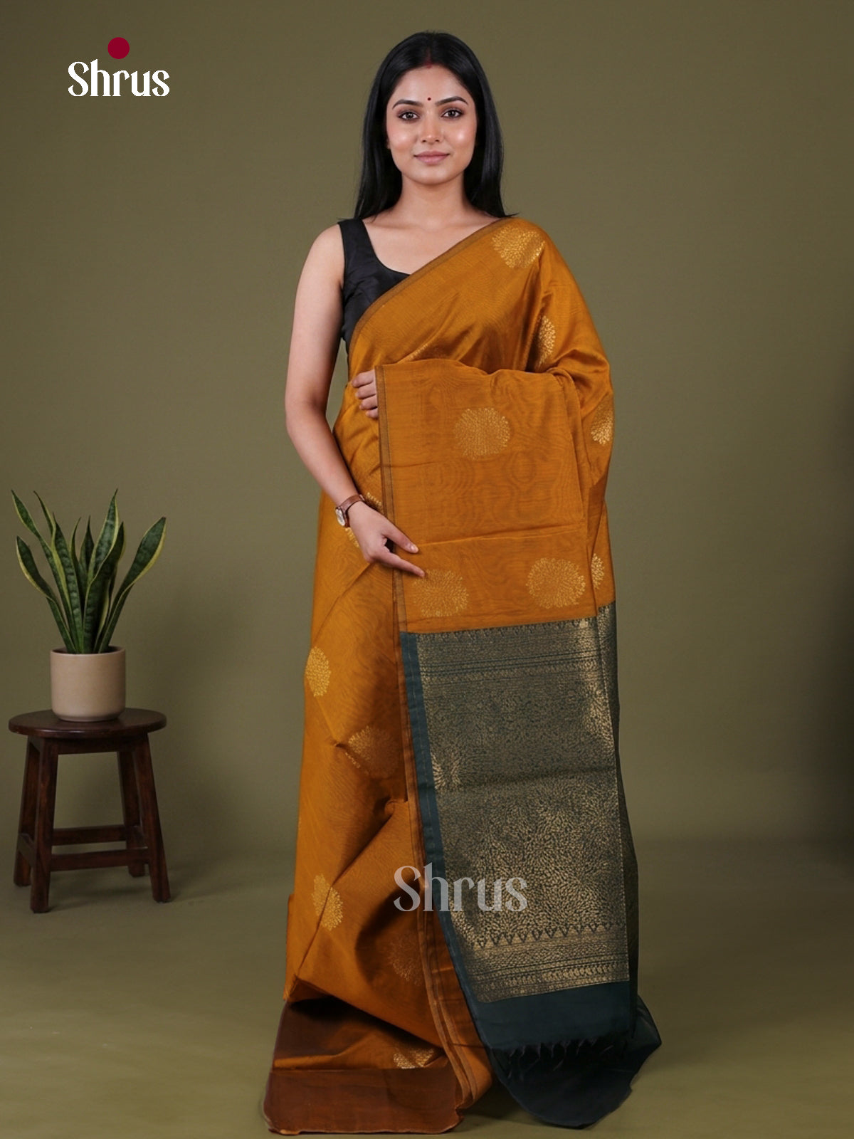 Semi Silkcotton Saree - EGS17031 - Shop on Shrus.com