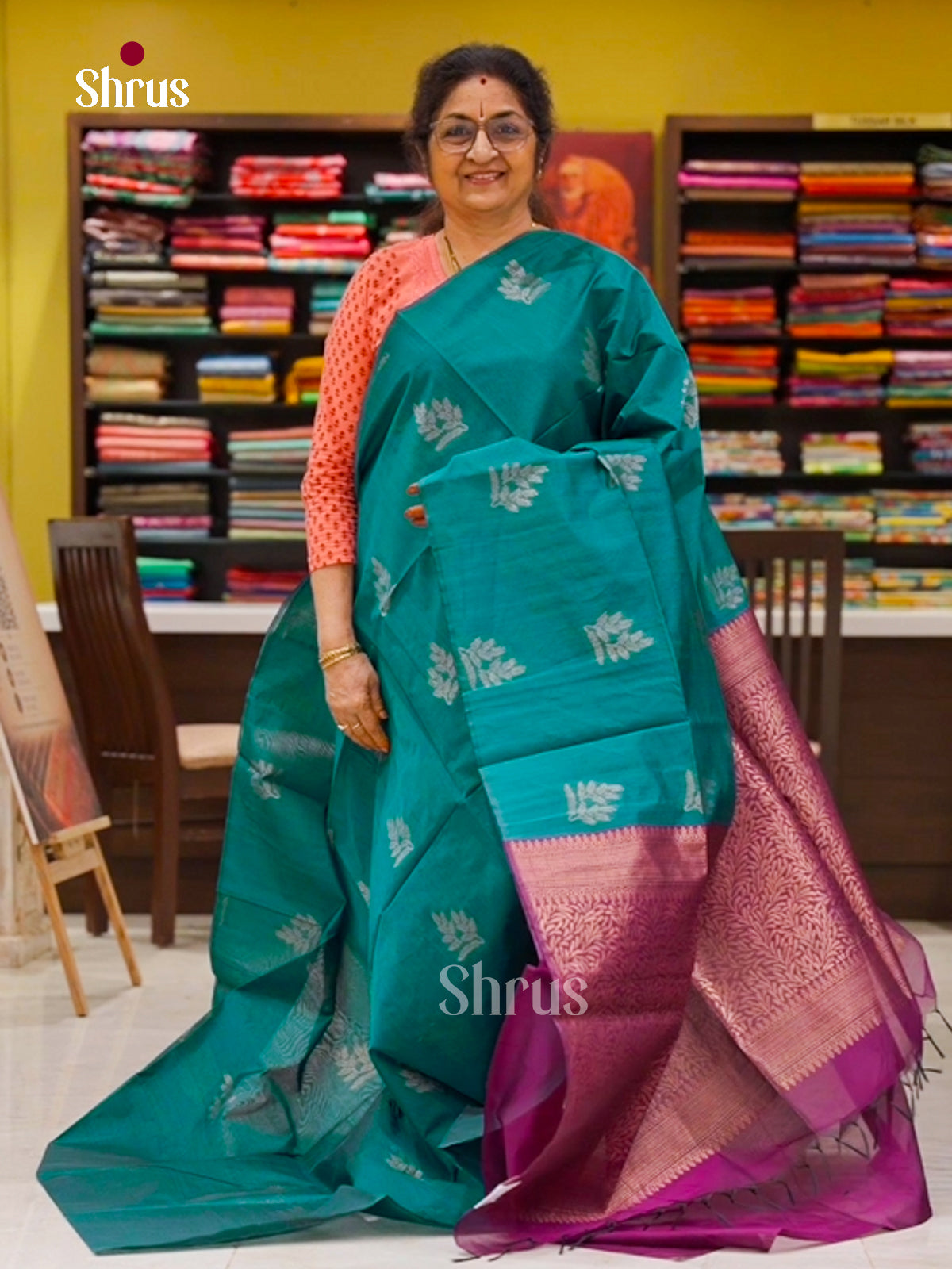 Semi Silkcotton Saree - EGS17036 - Shop on Shrus.com