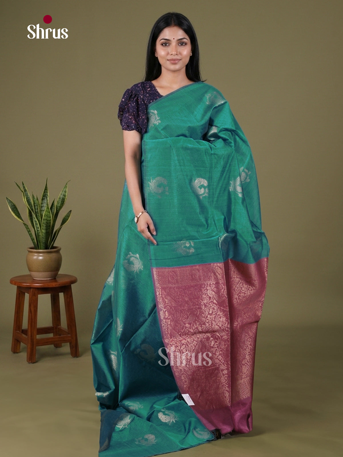 Semi Silkcotton Saree - EGS17049
