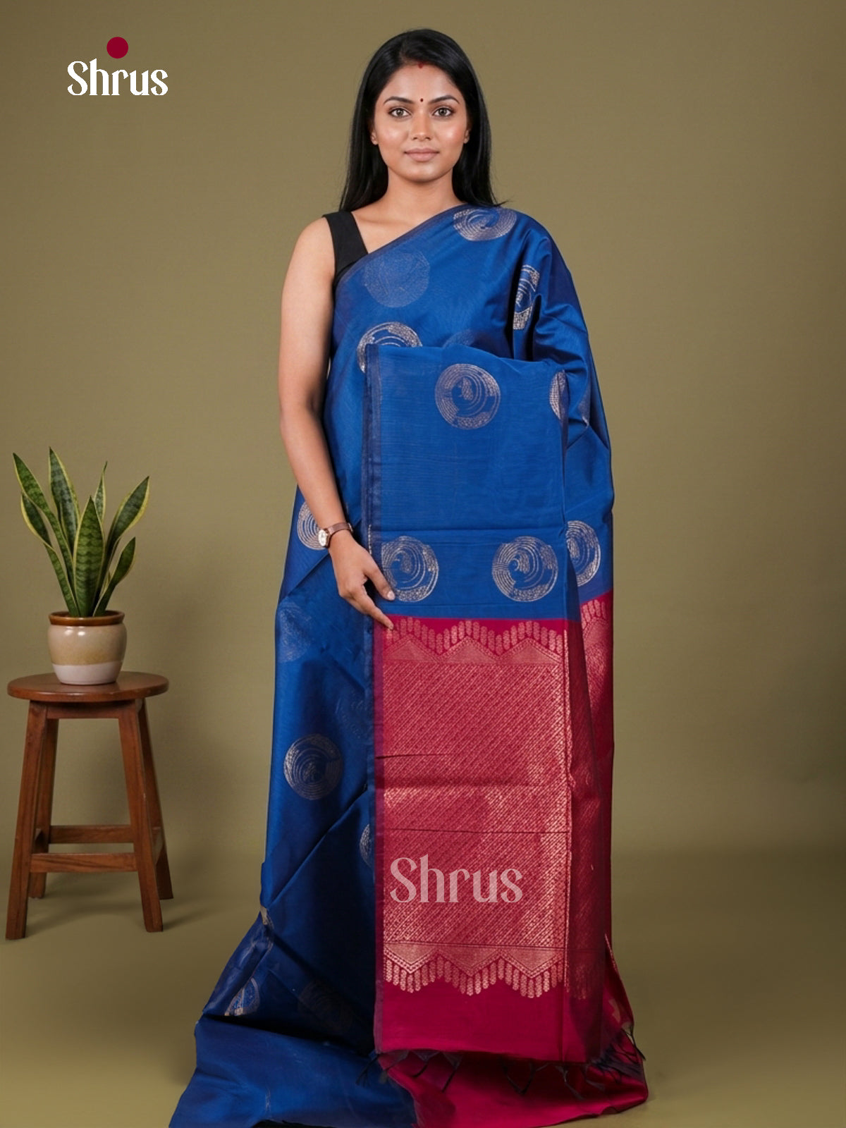 Semi Silkcotton Saree - EGS17056