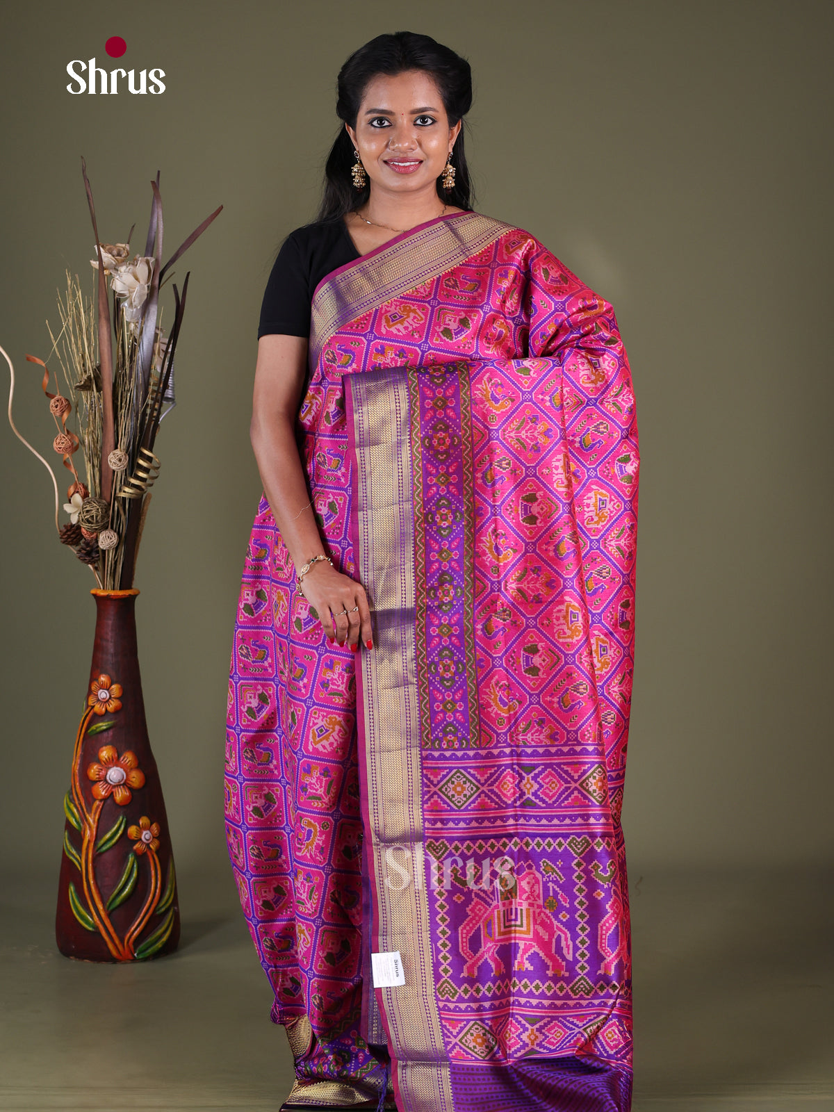 Semi Patola Saree - EGS21018 - Shop on Shrus.com