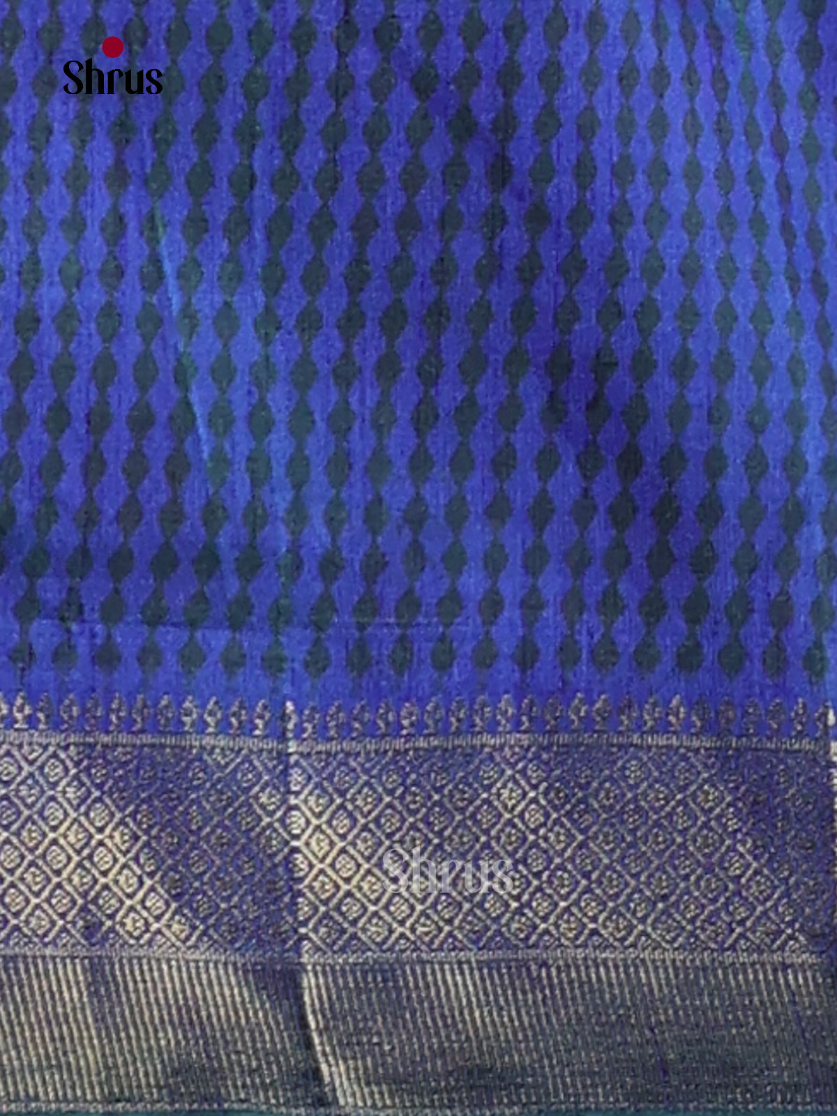 Purple & Blue- Semi Patola Saree - Shop on Shrus.com
