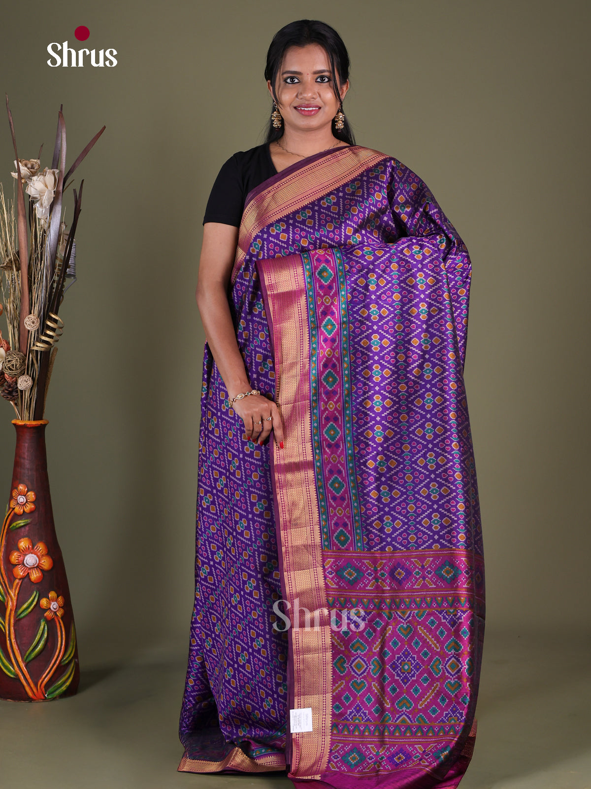 Semi Patola Saree - EGS21096 - Shop on Shrus.com