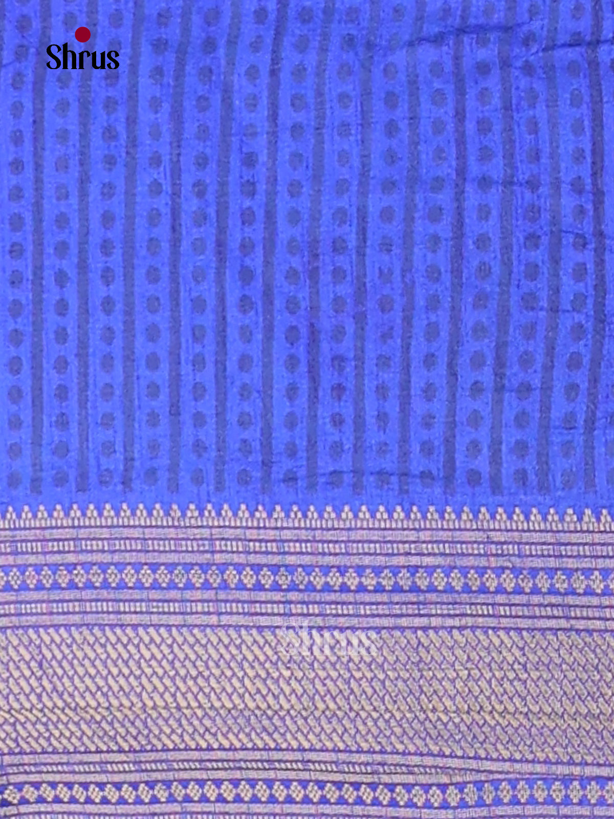 Purple & Blue- Semi Patola Saree - Shop on Shrus.com