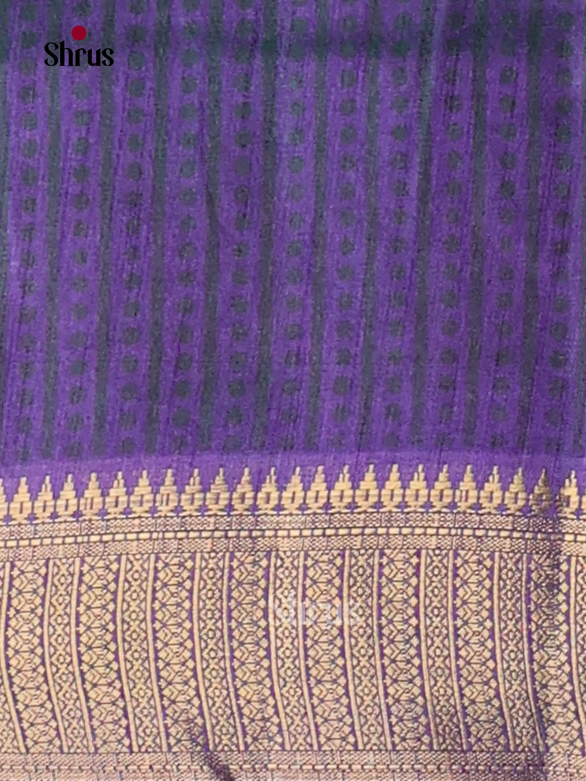 Multicolor & Purple - Semi Patola Saree