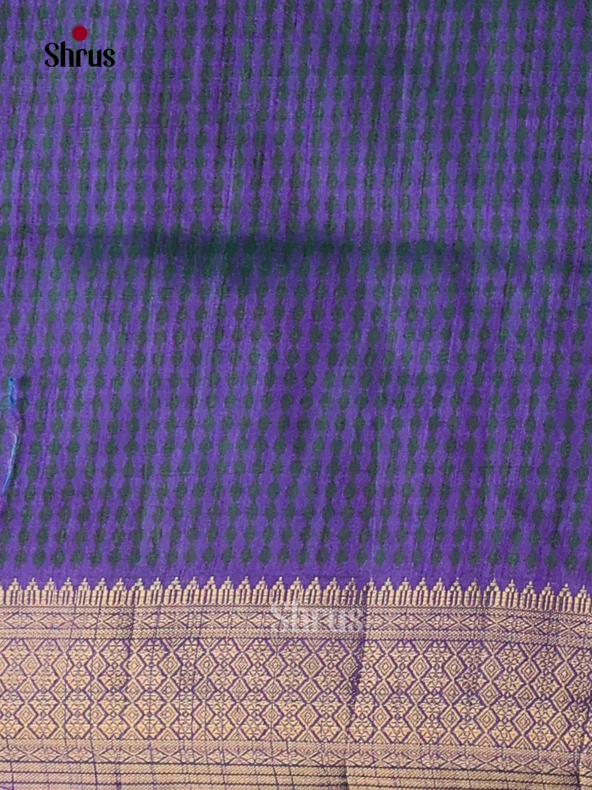 Blue & Purple- Semi Patola Saree - Shop on Shrus.com