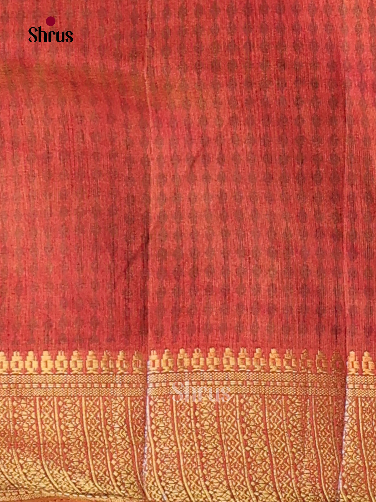 Multicolor & Brick - Semi Patola Saree