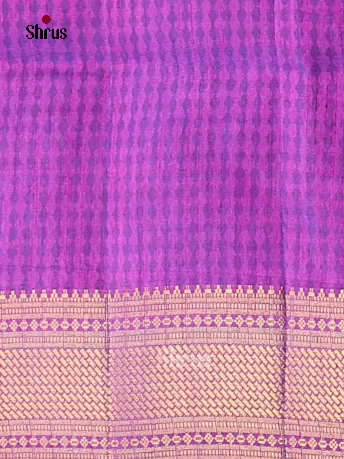 Blue & Purple - Semi Patola Saree - Shop on Shrus.com
