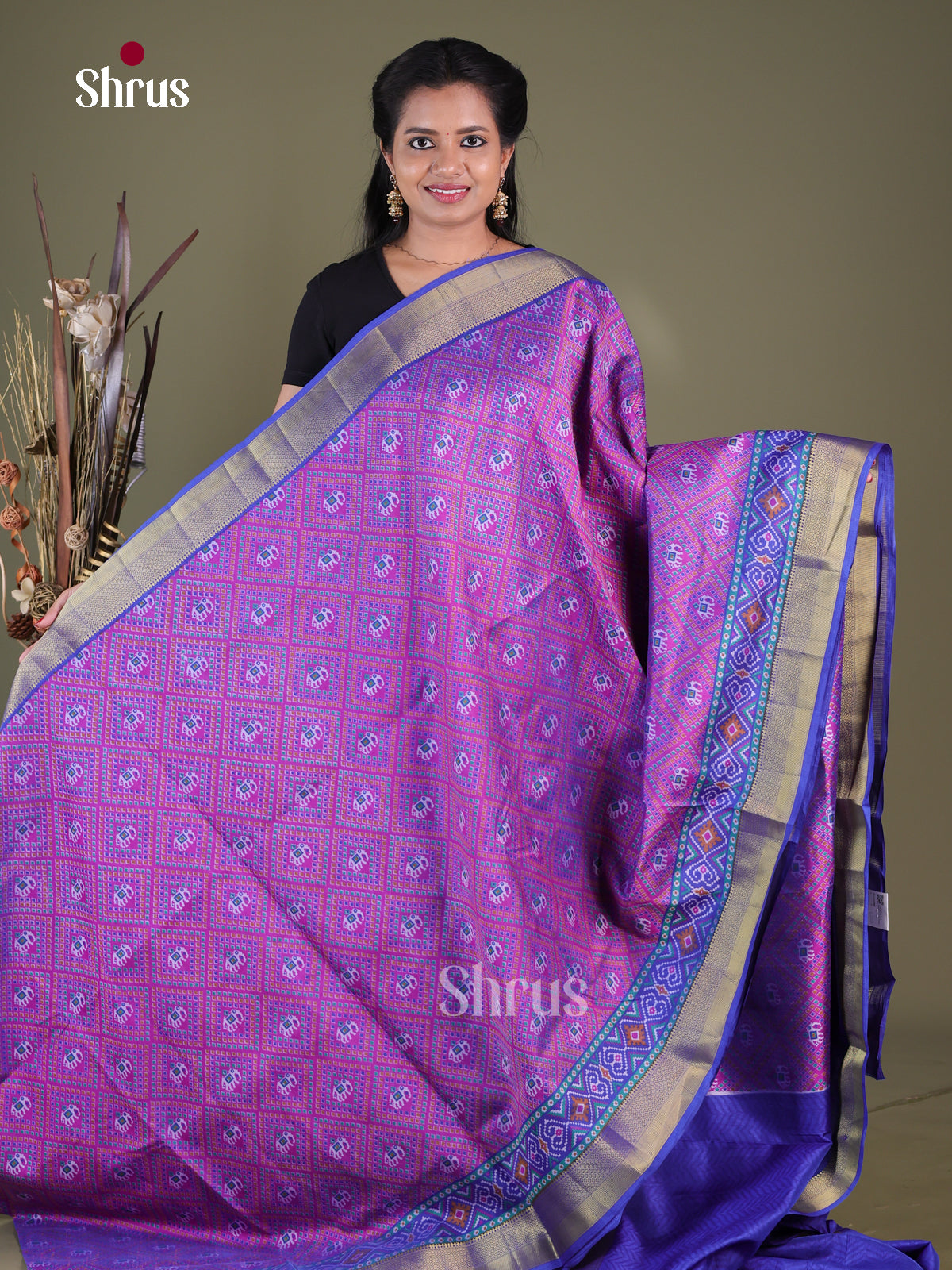 Semi Patola Saree - EGS21080 - Shop on Shrus.com