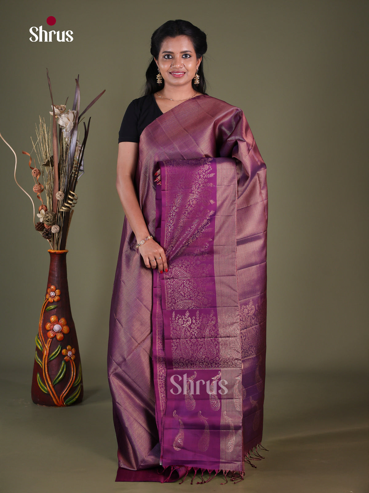 Soft Silk Saree - EH01036 - Shop on Shrus.com
