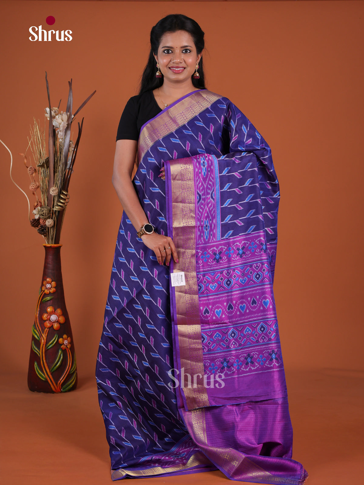 Semi Patola Saree - EH04018 - Shop on Shrus.com