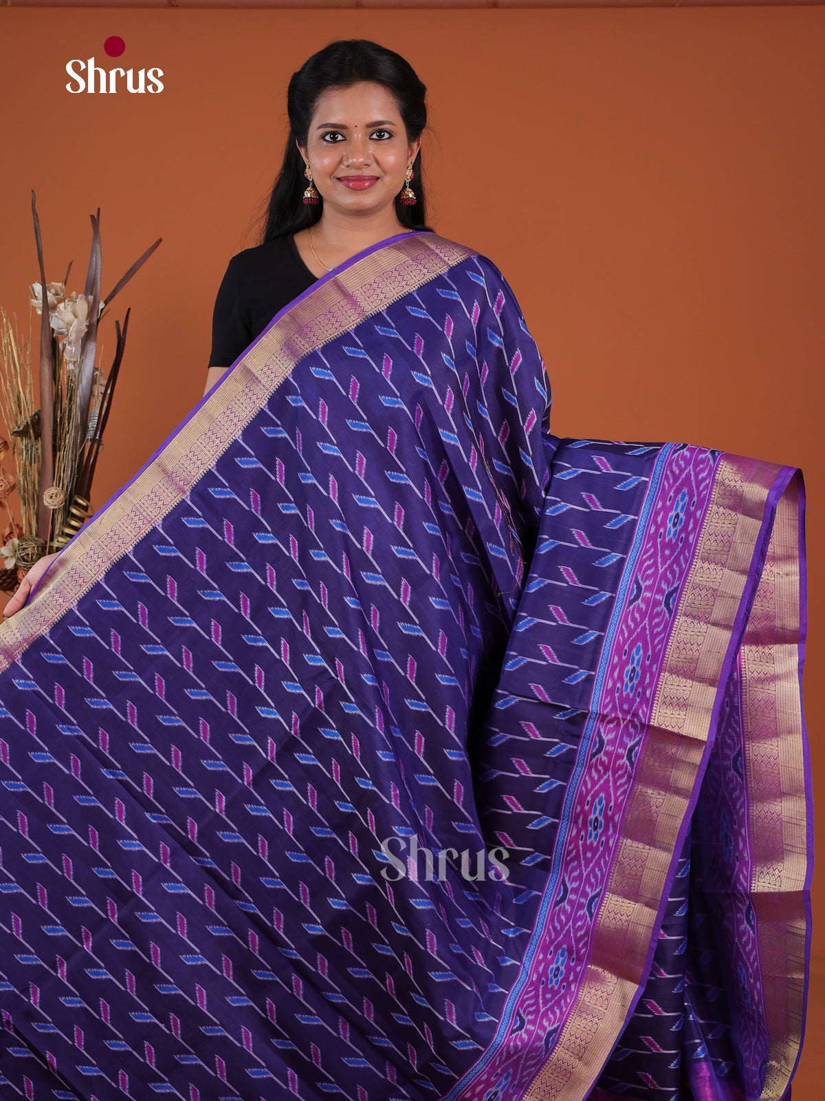 Semi Patola Saree - EH04018 - Shop on Shrus.com