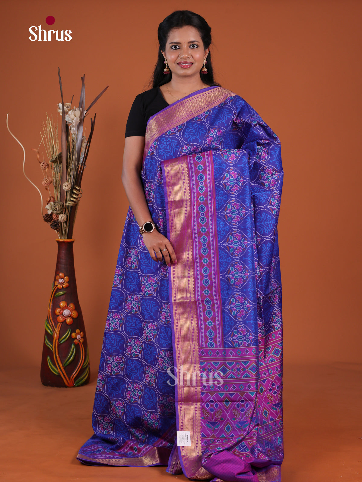 Semi Patola Saree - EH04020 - Shop on Shrus.com