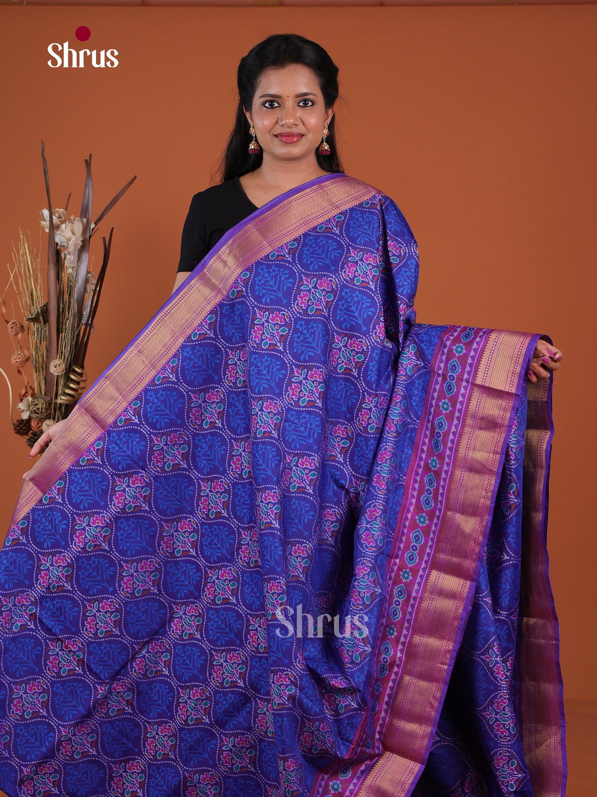 Semi Patola Saree - EH04020 - Shop on Shrus.com